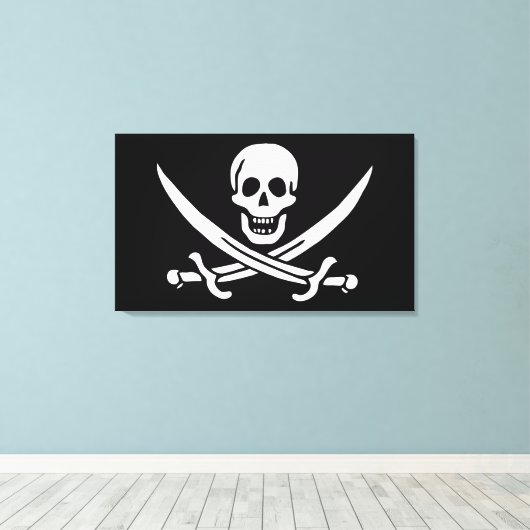 Pirate Flag Canvas Afdruk (Insitu (Houten vloer))