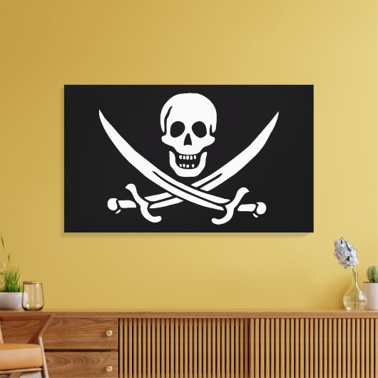 Pirate Flag Canvas Afdruk (Insitu (Woonkamer))