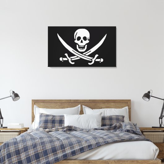 Pirate Flag Canvas Afdruk (Insitu (Slaapkamer))