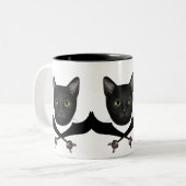 Pirate Flag Cat Tweekleurige Koffiemok (Voorkant links)