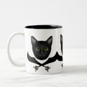 Pirate Flag Cat Tweekleurige Koffiemok (Links)