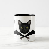 Pirate Flag Cat Tweekleurige Koffiemok (Center)