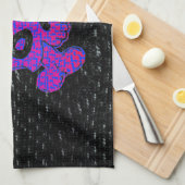 Pirate Flag Custom Paars Fade Blue bkg Theedoek (Quarter Fold)