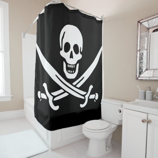Pirate Flag Douchegordijn (In situ)