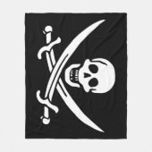 Pirate Flag Fleece Deken (Voorkant)