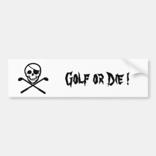 Pirate Flag Golf of Die Bumpersticker