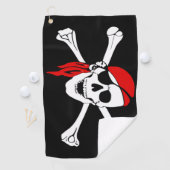 Pirate Flag Golf Towel Golfhanddoek (Insitu)