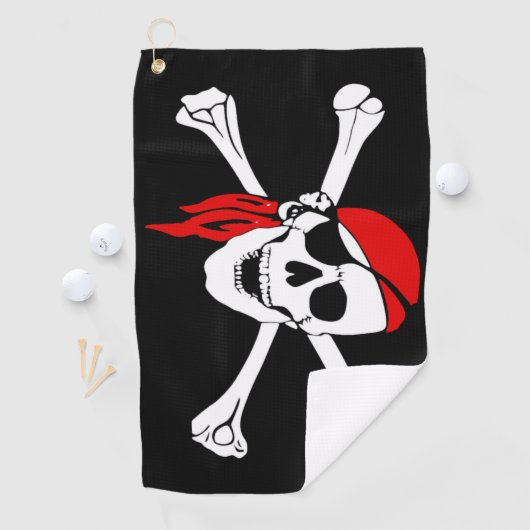 Pirate Flag Golf Towel Golfhanddoek (Insitu)