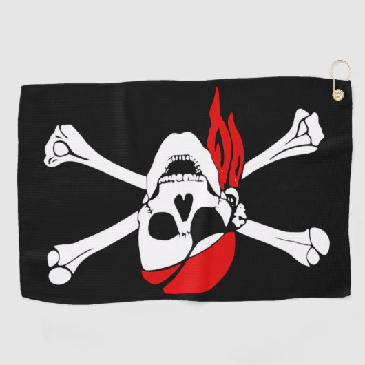 Pirate Flag Golf Towel Golfhanddoek (Horizontaal)