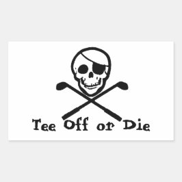Pirate Flag Golfkar Bumpersticker Rechthoekige Sticker