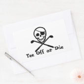 Pirate Flag Golfkar Bumpersticker Rechthoekige Sticker (Envelop)