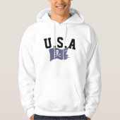  Pirate Flag Hoodie - Distressed USA Print (Voorkant)