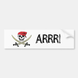 Pirate Flag Jolly Roger Arr. Bumpersticker