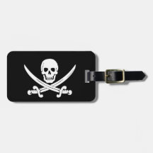Pirate Flag Jolly Roger Bagage Label