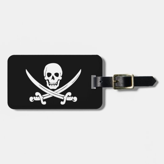 Pirate Flag Jolly Roger Bagage Label (Voorkant horizontaal)