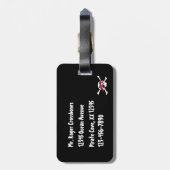 Pirate Flag Jolly Roger Bagage Label (Achterkant verticaal)