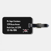 Pirate Flag Jolly Roger Bagage Label (Achterkant horizontaal)