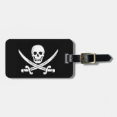 Pirate Flag Jolly Roger Baggage Label Bagagelabel (Voorkant horizontaal)