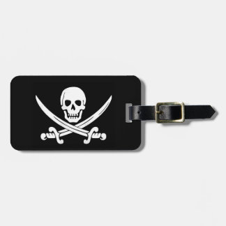 Pirate Flag Jolly Roger Baggage Label Bagagelabel