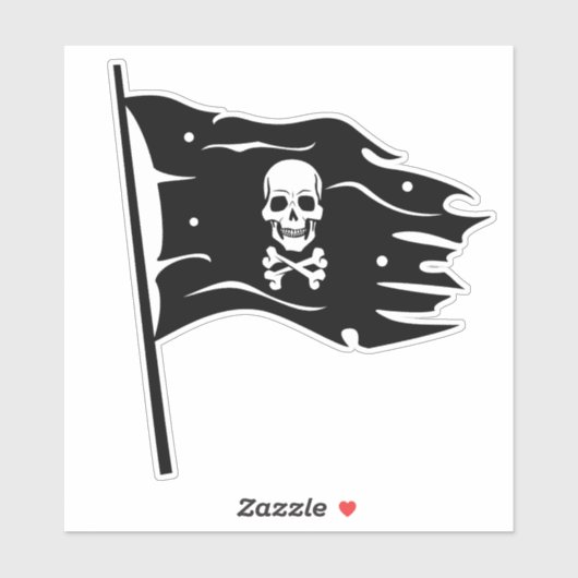 Pirate flag - Jolly Roger Sticker (Vel)