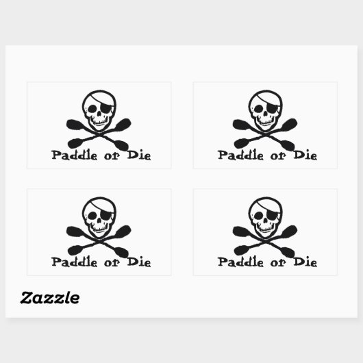 Pirate Flag Kajak Sticker (Vel)