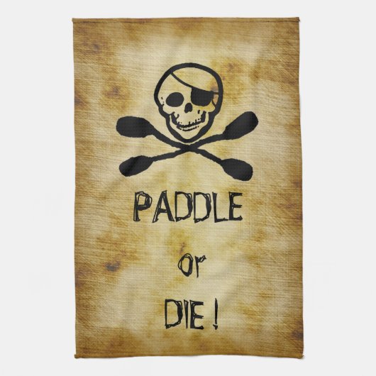 Pirate Flag Kayak Paddle of Die Theedoek (Verticaal)