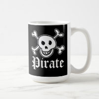 Pirate flag mok met schedel en botten ontwerp