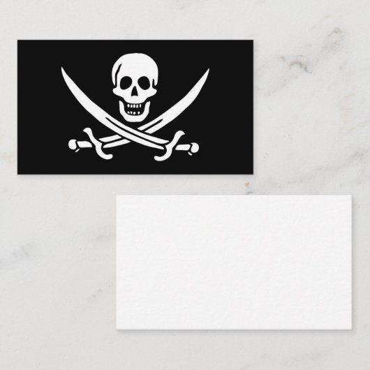 Pirate Flag of Jack Rackham Visitekaartje (Voorkant / Achterkant)