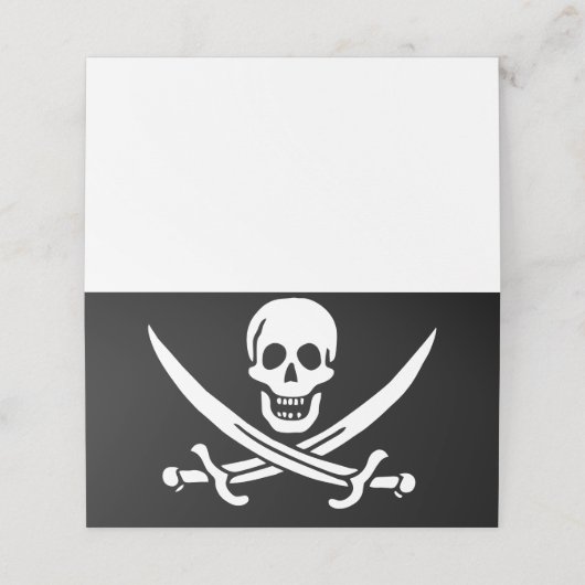 Pirate Flag Plaatskaartje (Buitenkant ongevouwen)