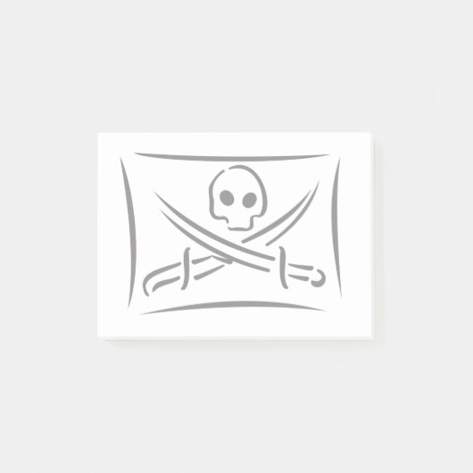 Pirate Flag Post it Note Pad Custom Background (Voorkant)