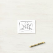 Pirate Flag Post it Note Pad Custom Background (Op bureau)