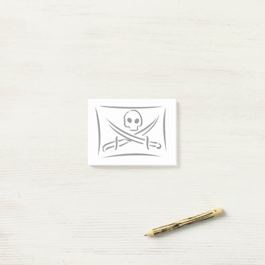 Pirate Flag Post it Note Pad Custom Background (Op bureau)