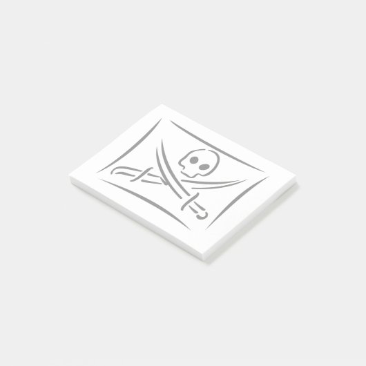 Pirate Flag Post it Note Pad Custom Background (Schuin)