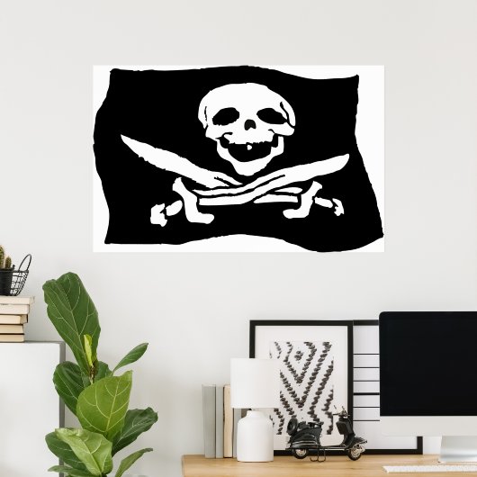 Pirate Flag Poster (Thuiskantoor)