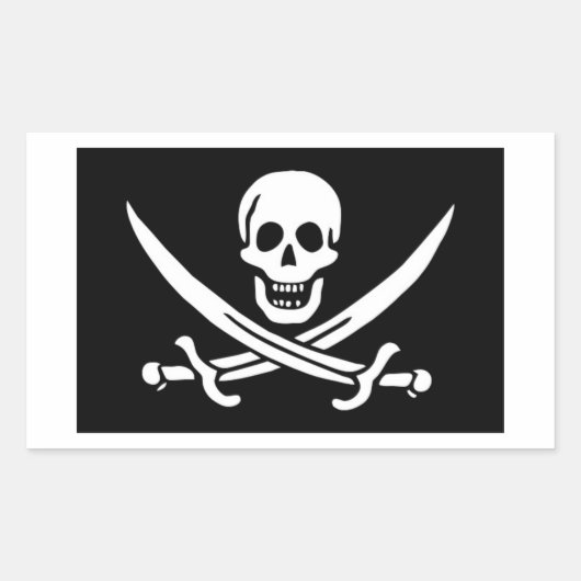 Pirate Flag Rechthoekige Sticker (Voorkant)