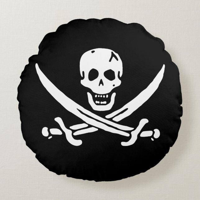 Pirate Flag Rond Kussen (Voorkant)