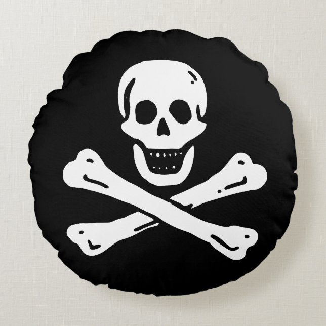 Pirate Flag Rond Kussen (Voorkant)