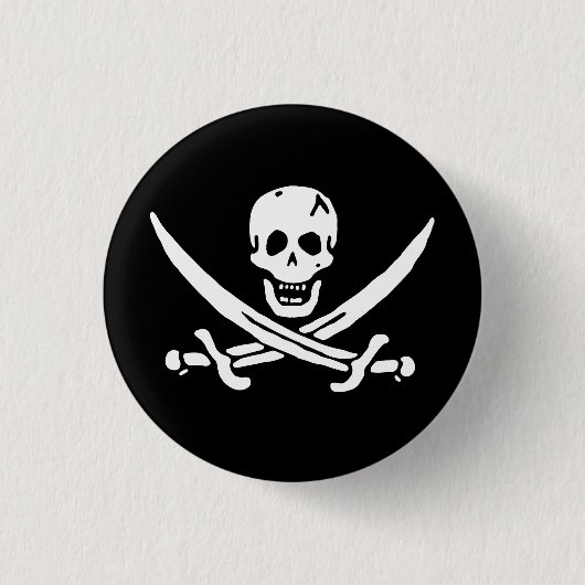 Pirate Flag Ronde Button 3,2 Cm (Voorkant)