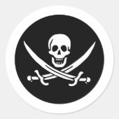 Pirate Flag Ronde Sticker (Voorkant)