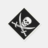 PIRATE FLAG SCHEDEL CROSSBONES PAPIEREN SERVETTEN (Hoek)