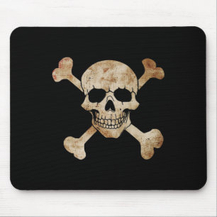 Pirate Flag Schedel en Kruisbeenderen Skelet Graph Muismat