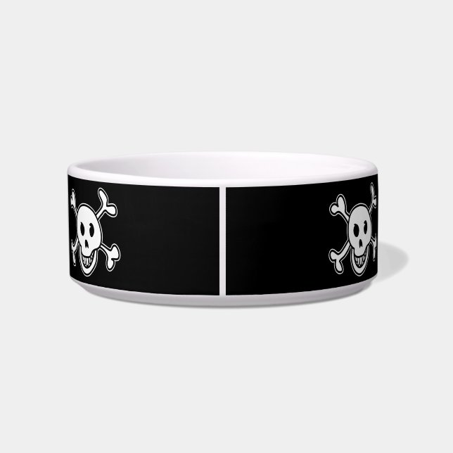 Pirate flag skull and crossbones pet bowl voerbakje (Achterkant)