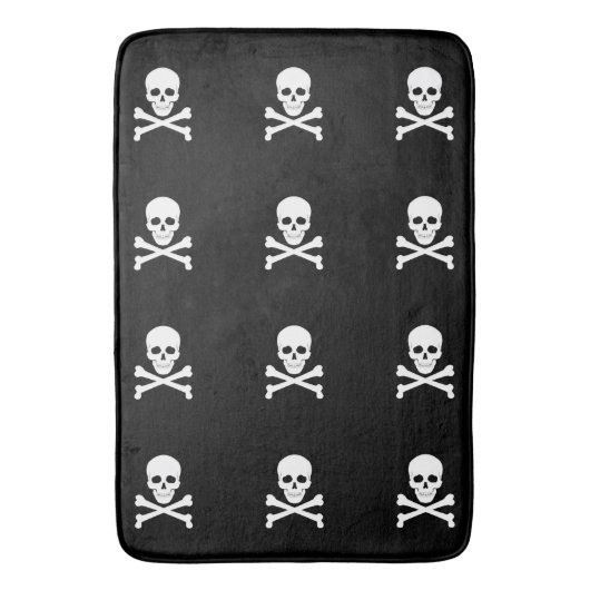 Pirate Flag Skull en Crossbones Jolly Roger Badmat (Voorkant Verticaal)