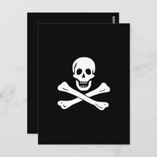 Pirate Flag Skull en Crossbones Jolly Roger Briefkaart (Voorkant / Achterkant)