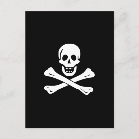 Pirate Flag Skull en Crossbones Jolly Roger Briefkaart (Voorkant)