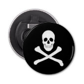 Pirate Flag (Skull en Crossbones) (Jolly Roger) Button Flesopener (Voorkant)
