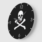 Pirate Flag (Skull en Crossbones) (Jolly Roger) Grote Klok (Hoek)