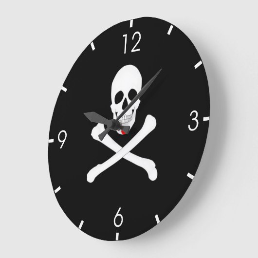 Pirate Flag (Skull en Crossbones) (Jolly Roger) Grote Klok (Hoek)