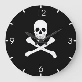 Pirate Flag (Skull en Crossbones) (Jolly Roger) Grote Klok