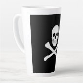 Pirate Flag (Skull en Crossbones) (Jolly Roger) Latte Mok (Linkerhoek)